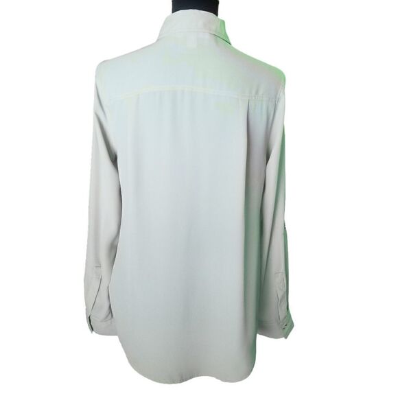 Michael Kors | Long Sleeve | Tan | Zip Front | Blouse with Pockets | NWOT | Sm - Picture 4 of 11